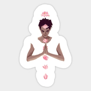 yoga flower girl Sticker